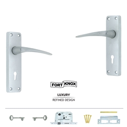 M5I41 - 2 Lever Lockset 6" Al Slvr -M5I41_o_T